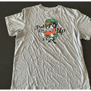 Under Armour Shirt Mens Large Gray Green Loose Casual Gym‎ Outdoor Adult